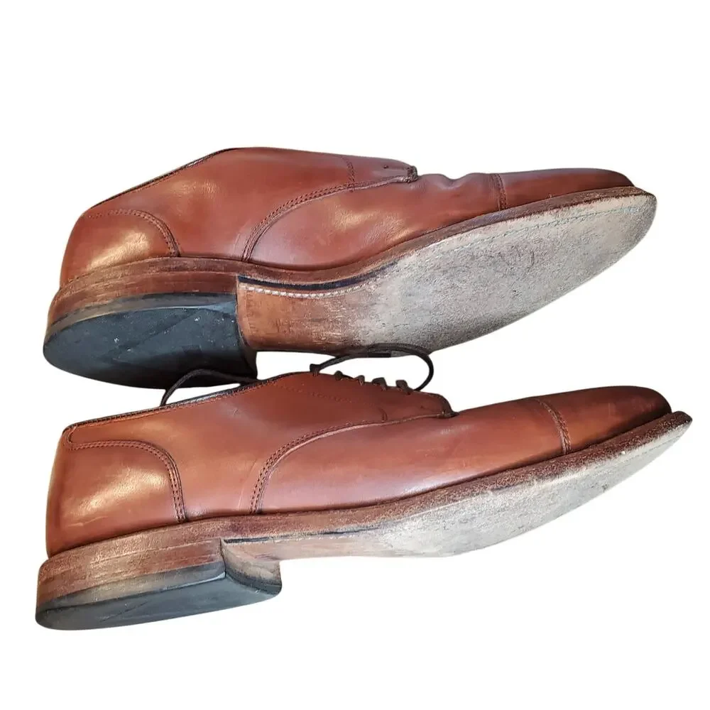 Allen Edmonds Redding Cap Toe Oxford Dress Shoes Men's 7.5 D Brown Leather USA